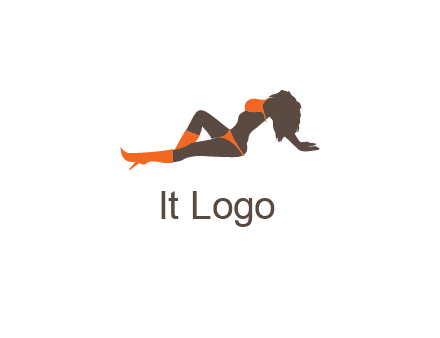 stripper in bikini and boots vector