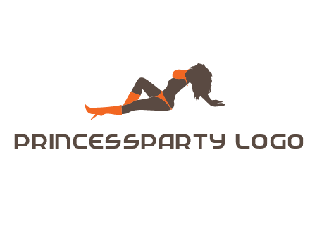 stripper in bikini and boots vector