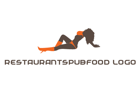stripper in bikini and boots vector