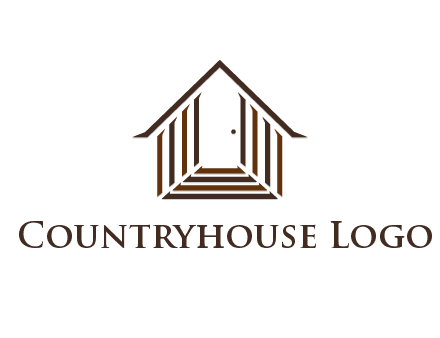 house construction logo with mandela effect on the stairs leading to a door
