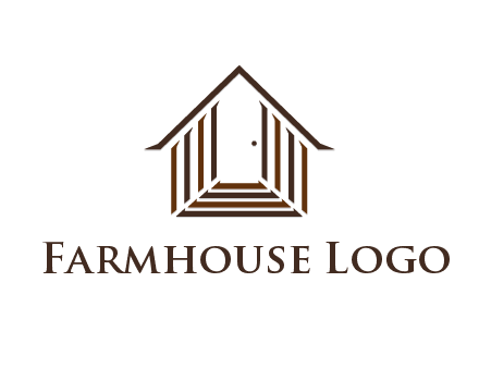 house construction logo with mandela effect on the stairs leading to a door