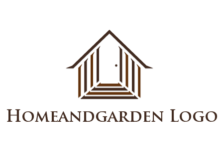 house construction logo with mandela effect on the stairs leading to a door