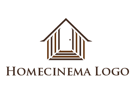 house construction logo with mandela effect on the stairs leading to a door