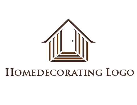 house construction logo with mandela effect on the stairs leading to a door