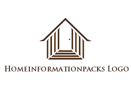 house construction logo with mandela effect on the stairs leading to a door