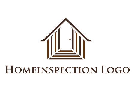 house construction logo with mandela effect on the stairs leading to a door