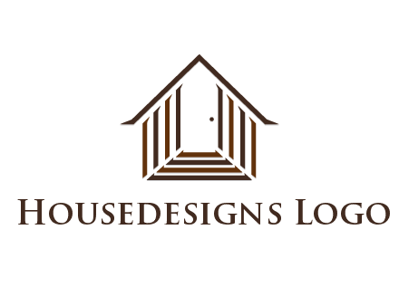 house construction logo with mandela effect on the stairs leading to a door