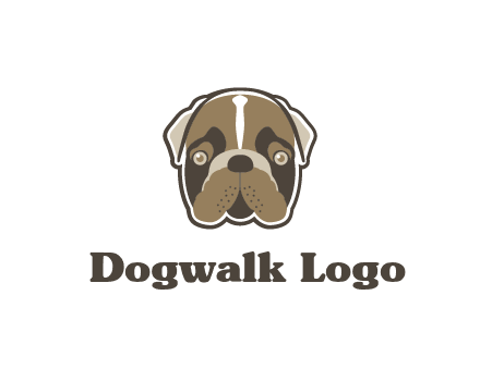 pet shop or veterinary clinic logo with the face of a bulldog