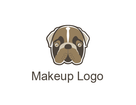 pet shop or veterinary clinic logo with the face of a bulldog
