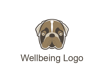 pet shop or veterinary clinic logo with the face of a bulldog
