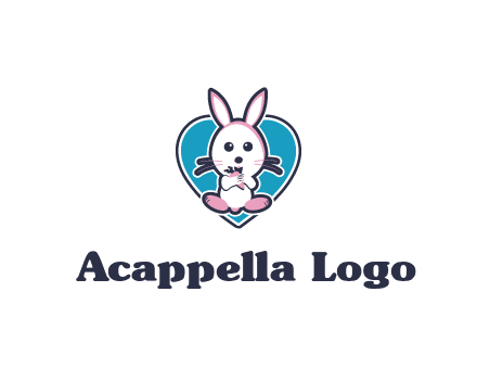 rabbit inside a heart logo