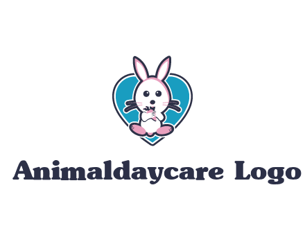 rabbit inside a heart logo