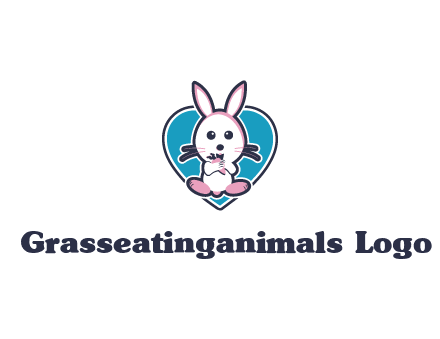 rabbit inside a heart logo