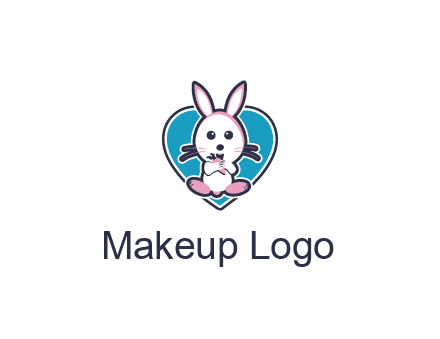 rabbit inside a heart logo