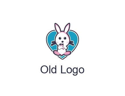 rabbit inside a heart logo