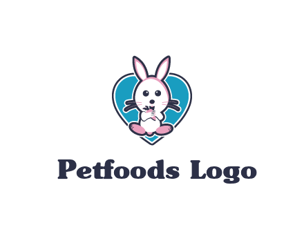 rabbit inside a heart logo
