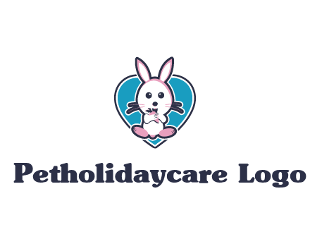 rabbit inside a heart logo