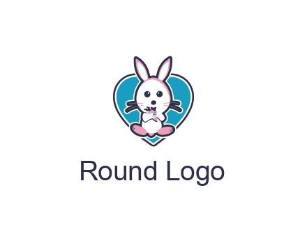 rabbit inside a heart logo