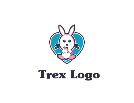 rabbit inside a heart logo