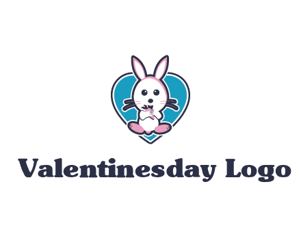 rabbit inside a heart logo