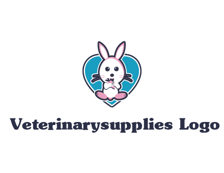 rabbit inside a heart logo