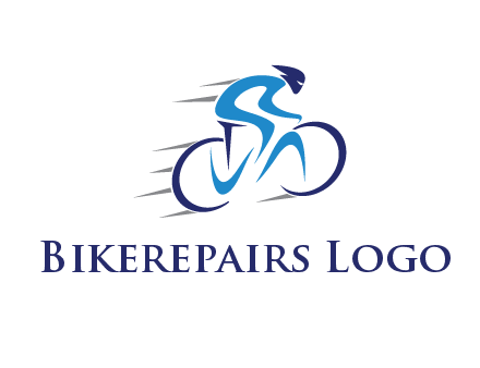 figure cycling for sports logo