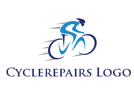 figure cycling for sports logo