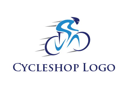 figure cycling for sports logo
