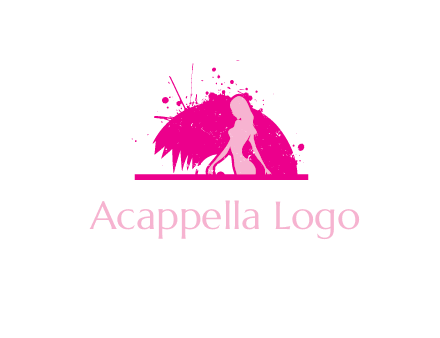 girl and music disc graphic