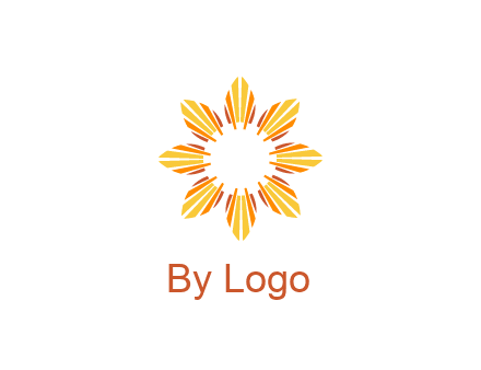 flower pattern or shining sun engineering logo