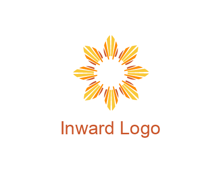 flower pattern or shining sun engineering logo