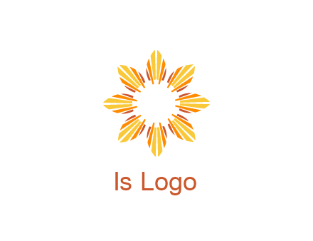 flower pattern or shining sun engineering logo