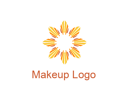 flower pattern or shining sun engineering logo