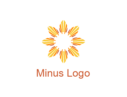 flower pattern or shining sun engineering logo