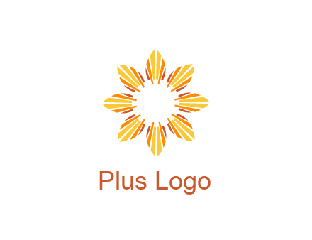 flower pattern or shining sun engineering logo
