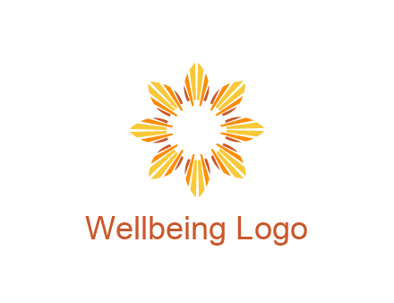 flower pattern or shining sun engineering logo