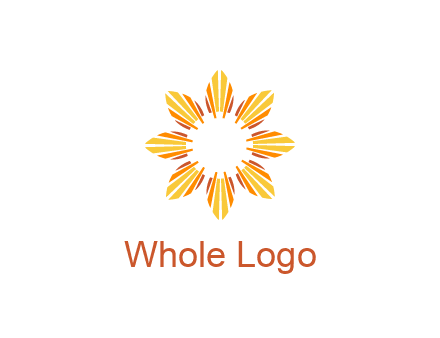 flower pattern or shining sun engineering logo