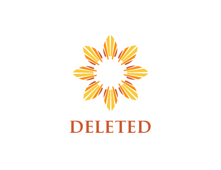 flower pattern or shining sun engineering logo