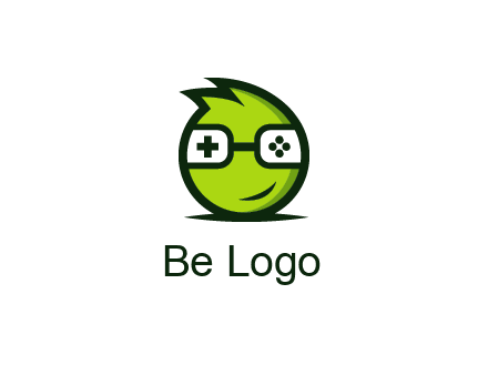 smirking monster character with game controller eyes