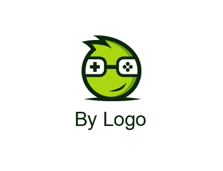 smirking monster character with game controller eyes
