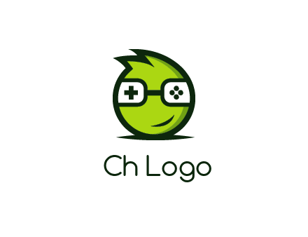 smirking monster character with game controller eyes