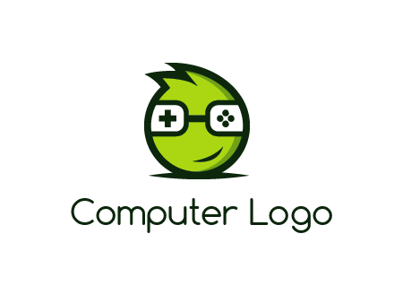 smirking monster character with game controller eyes