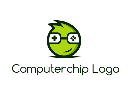 smirking monster character with game controller eyes