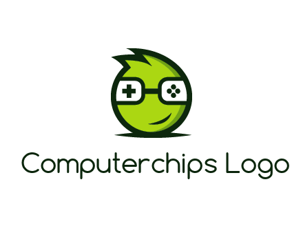 smirking monster character with game controller eyes