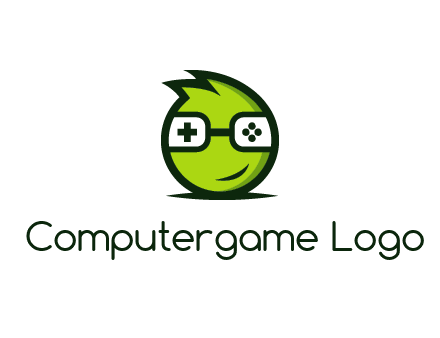 smirking monster character with game controller eyes