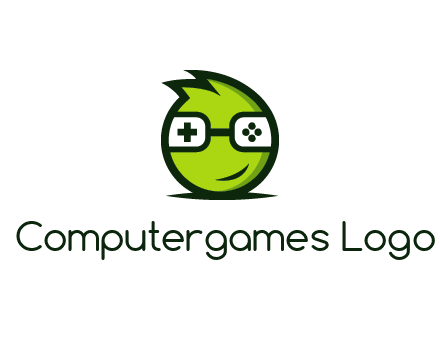 smirking monster character with game controller eyes