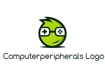 smirking monster character with game controller eyes