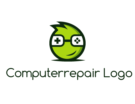 smirking monster character with game controller eyes