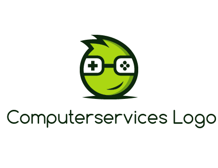smirking monster character with game controller eyes