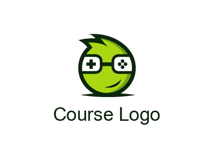 smirking monster character with game controller eyes